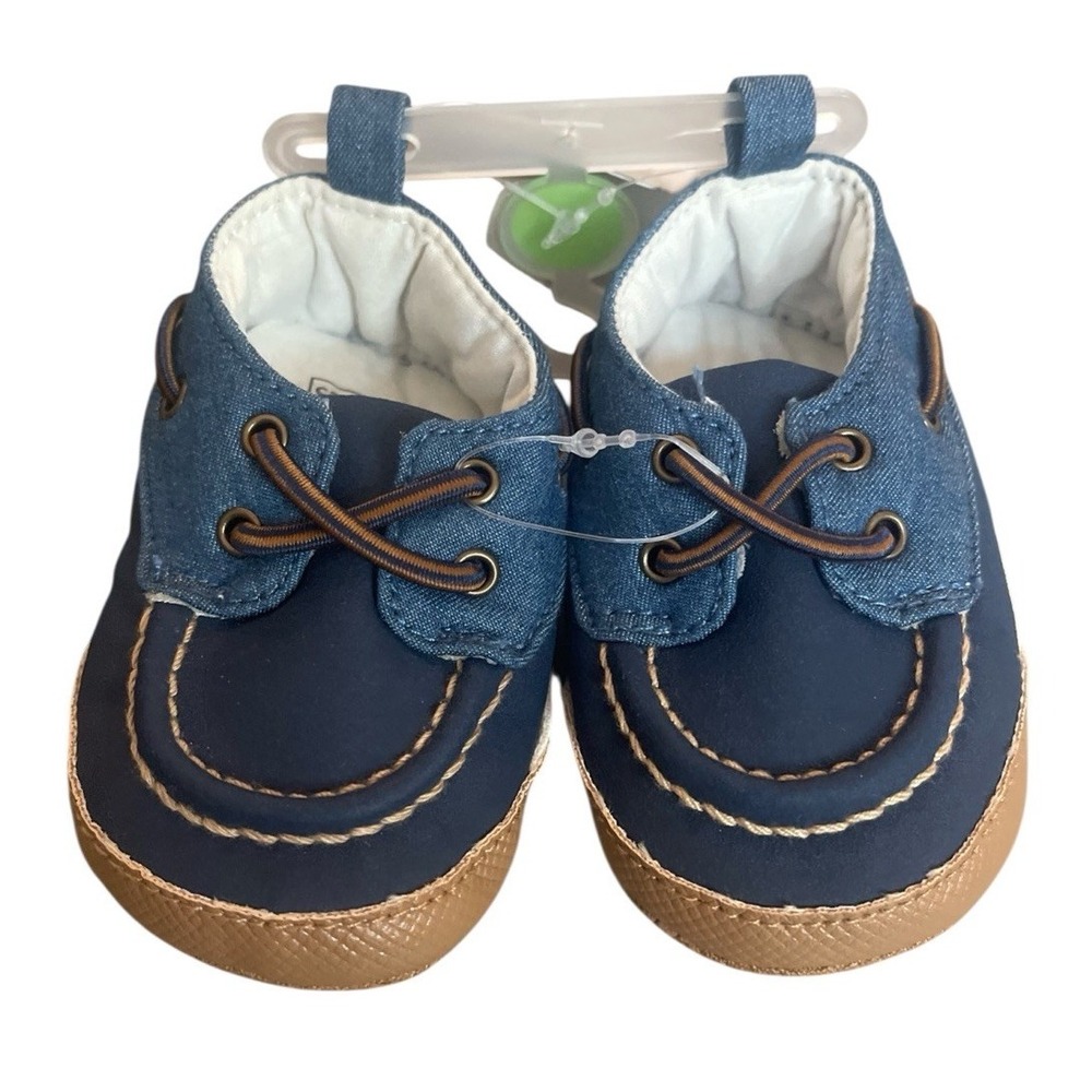 Carter's Infant Baby Boy Blue Slip On Shoes Size 1 (0-3) Months NWT